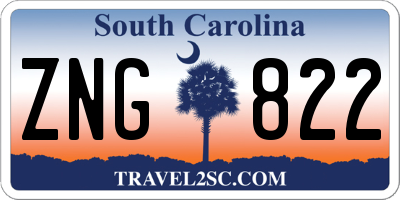 SC license plate ZNG822