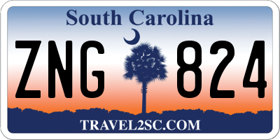 SC license plate ZNG824