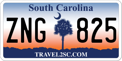 SC license plate ZNG825