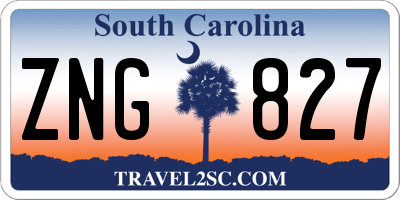 SC license plate ZNG827