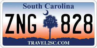 SC license plate ZNG828