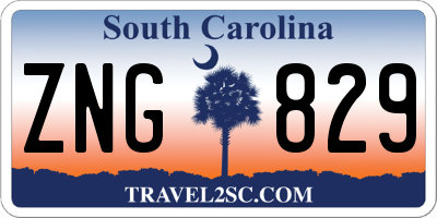 SC license plate ZNG829