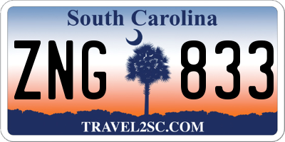SC license plate ZNG833