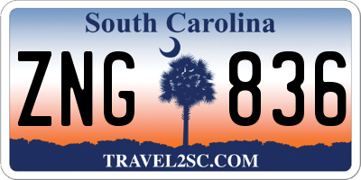 SC license plate ZNG836