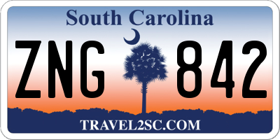 SC license plate ZNG842