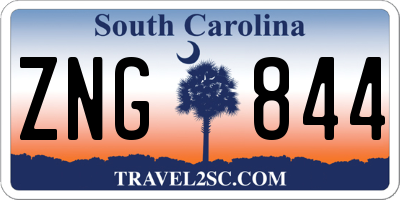 SC license plate ZNG844