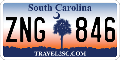 SC license plate ZNG846
