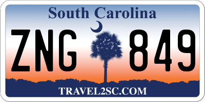 SC license plate ZNG849