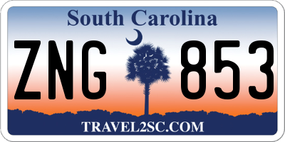 SC license plate ZNG853
