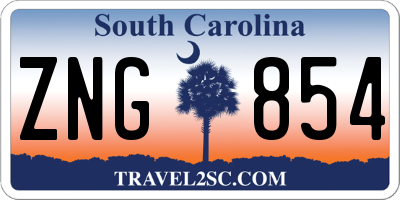 SC license plate ZNG854