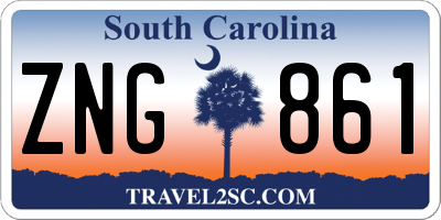 SC license plate ZNG861