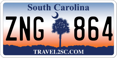 SC license plate ZNG864