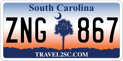 SC license plate ZNG867