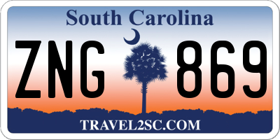 SC license plate ZNG869