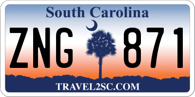 SC license plate ZNG871