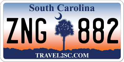 SC license plate ZNG882