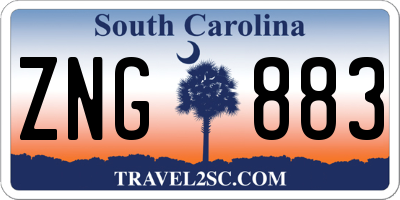 SC license plate ZNG883