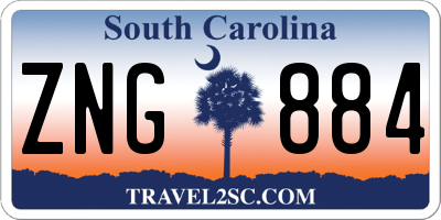 SC license plate ZNG884