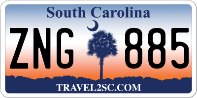 SC license plate ZNG885