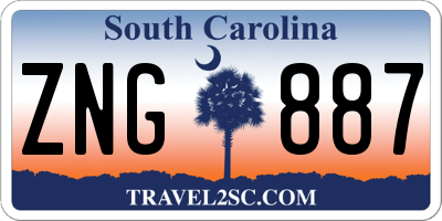SC license plate ZNG887
