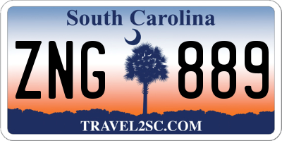 SC license plate ZNG889