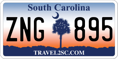 SC license plate ZNG895
