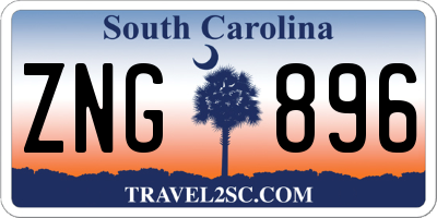 SC license plate ZNG896