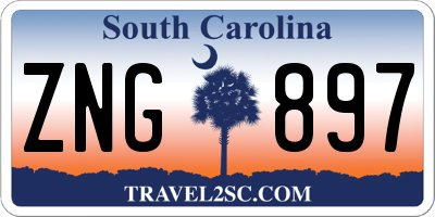 SC license plate ZNG897
