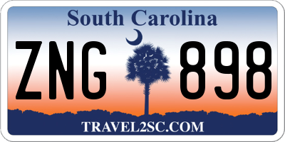 SC license plate ZNG898