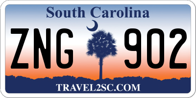 SC license plate ZNG902