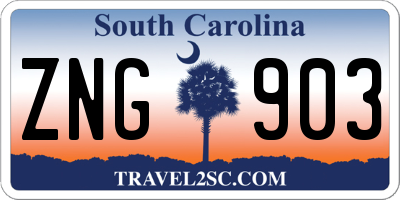 SC license plate ZNG903