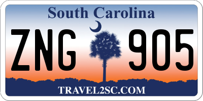 SC license plate ZNG905