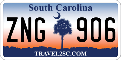 SC license plate ZNG906