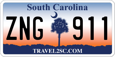 SC license plate ZNG911
