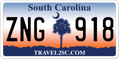 SC license plate ZNG918