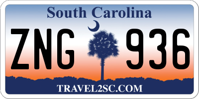 SC license plate ZNG936