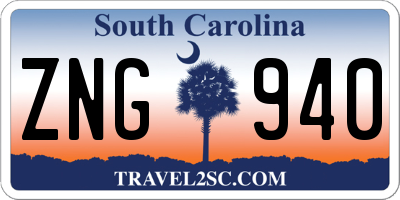 SC license plate ZNG940