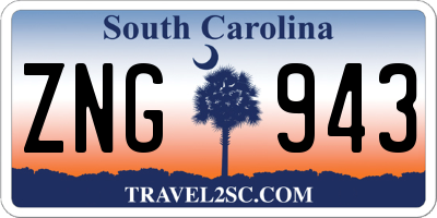 SC license plate ZNG943