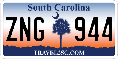 SC license plate ZNG944