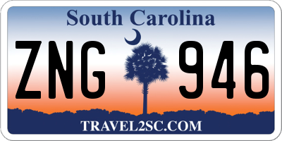 SC license plate ZNG946
