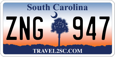 SC license plate ZNG947