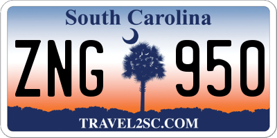SC license plate ZNG950