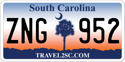 SC license plate ZNG952