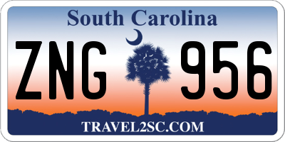 SC license plate ZNG956