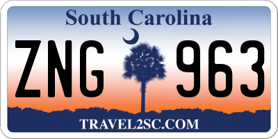 SC license plate ZNG963