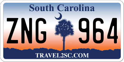 SC license plate ZNG964