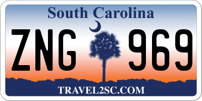 SC license plate ZNG969