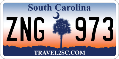 SC license plate ZNG973