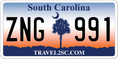 SC license plate ZNG991