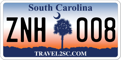 SC license plate ZNH008